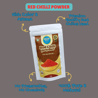 Spice Combo Pack – Red Chilli Powder, Turmeric Powder & Coriander Powder | Pure & Natural (100g Each)