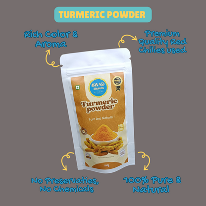 Spice Combo Pack – Red Chilli Powder, Turmeric Powder & Coriander Powder | Pure & Natural (100g Each)